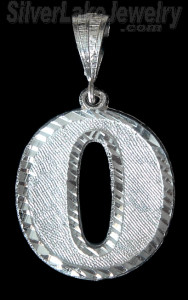 Sterling Silver Number 0 Charm Pendant