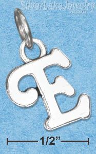 Sterling Silver Scrolled Letter "E" Charm