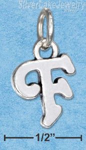 Sterling Silver Scrolled Letter "F" Charm