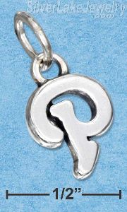 Sterling Silver Scrolled Letter "P" Charm
