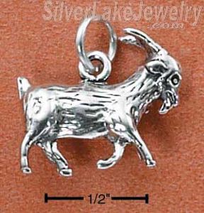 Sterling Silver Three Dimensional Billy Goat Charm