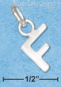 Sterling Silver Fine Lined Letter "F" Charm