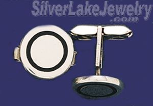 Sterling Silver Round Cufflinks