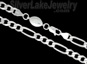 Sterling Silver 24" Figaro Chain 7mm
