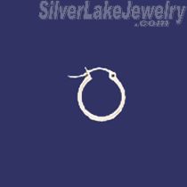 Sterling Silver 20mm French Lock Hoop Earrings 2mm tubing