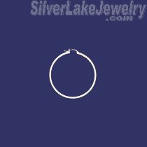 Sterling Silver 25mm French Lock Hoop Earrings 2mm tubing