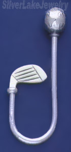 Sterling Silver Golf Club Ball Key Chain
