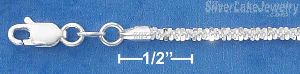 18" Sterling Silver 2mm Open Cut Rope