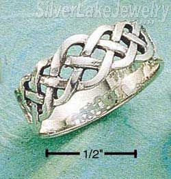 Sterling Silver Open Celtic Weave Band Ring Size 6