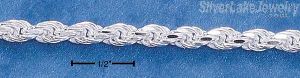 16" Sterling Silver 080 Solid Dc Rope Chain (3.5mm)