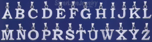 Sterling Silver Initial Letter F Charm Pendant