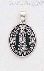 Sterling Silver Virgin Of Guadalupe Charm Pendant