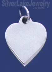 Sterling Silver Engravable Heart Charm Pendant