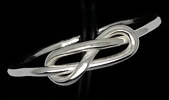 Sterling Silver Wire Infinity Knot Ring Size 4 (#401)