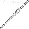 8" Sterling Silver Oval Bead Chain (3mm)
