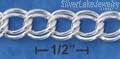 Sterling Silver 7" 11mm Link Charm Bracelet