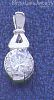 Sterling Silver CZ Round Solitaire Charm Pendant