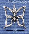 Sterling Silver Open Butterfly Charm