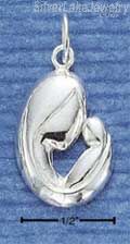 Sterling Silver High Polish Parent With Child Charm