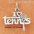 Sterling Silver "I Heart Tennis" Charm