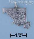 Sterling Silver Antiqued Maryland State Charm