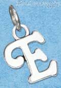 Sterling Silver Scrolled Letter "E" Charm
