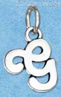 Sterling Silver Scrolled Letter "G" Charm