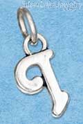 Sterling Silver Scrolled Letter "I" Charm