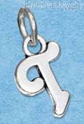 Sterling Silver Scrolled Letter "T" Charm
