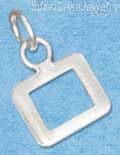 Sterling Silver Fine Lined Letter "O" Charm