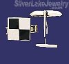 Sterling Silver Checkered Square Cufflinks