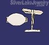 Sterling Silver Plain Oval Cufflinks