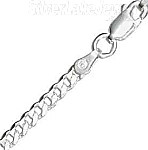 Sterling Silver 22" Curb Cuban Link Chain 3mm