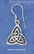 Sterling Silver Celtic Trinity Knot Earrings On French Wires