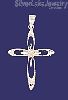 Sterling Silver DC Cross Charm Pendant