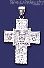 Sterling Silver DC Big Cross w/Faces Charm Pendant