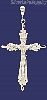Sterling Silver DC Big Cross Crucifix Charm Pendant