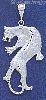 Sterling Silver Diamond-Cut Big Puma Panther Extra Large Charm Pendant