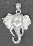 Sterling Silver DC Elephant Head Charm Pendant
