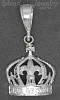 Sterling Silver DC Crown 'KING OF KINGS' Charm Pendant