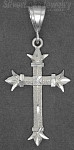 Sterling Silver Dia-Cut Cross Charm Pendant