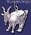 Sterling Silver Goat Animal Charm Pendant