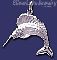 Sterling Silver Sailfish Animal Charm Pendant