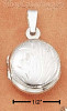 Sterling Silver Extra Small Etched Round Locket