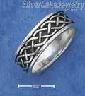 Sterling Silver 7mm Antiqued Celtic Braid Band Ring Size 7
