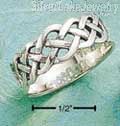 Sterling Silver Open Celtic Weave Band Ring Size 6
