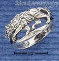 Sterling Silver Wolf Ring Size 7
