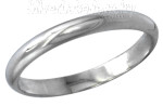 Sterling Silver Wedding Band Ring 3mm sz 3