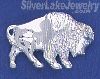 Sterling Silver Bison Buffalo Brooch Pin
