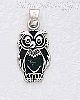 Sterling Silver Owl Charm Pendant